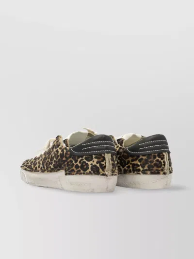 Philippe Model Stitched Leopard Print Low-top Sneakers Slip-on