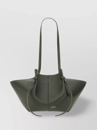 Yuzefi Structured Textured Top Handle Shoulder Bag
