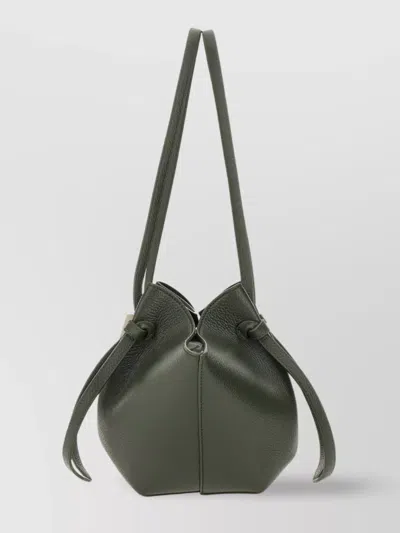 Yuzefi Structured Textured Top Handle Shoulder Bag