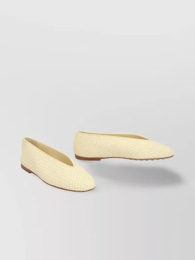 Bottega Veneta Rosa Woven Intrecciato Rubber Studs Ballerina