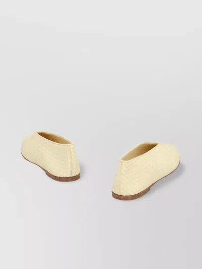 Bottega Veneta Rosa Woven Intrecciato Rubber Studs Ballerina