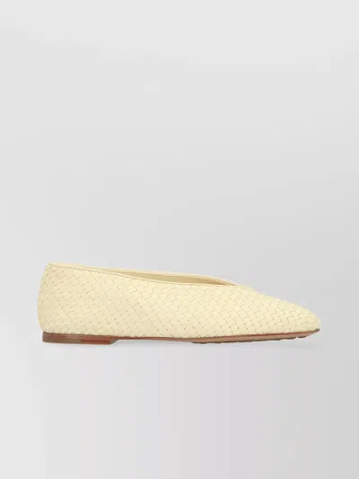 Bottega Veneta Rosa Woven Intrecciato Rubber Studs Ballerina