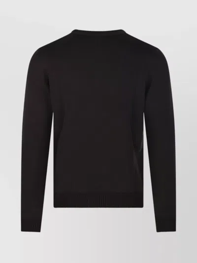 Roberto Collina Crew Neck Knit Sweater In Black