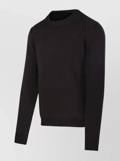 Roberto Collina Crew Neck Knit Sweater In Black