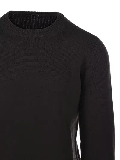 Roberto Collina Crew Neck Knit Sweater In Black