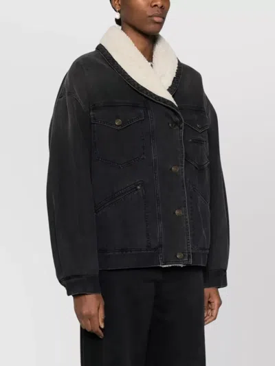 Isabel Marant Pimia Denim And Faux Fur Jacket