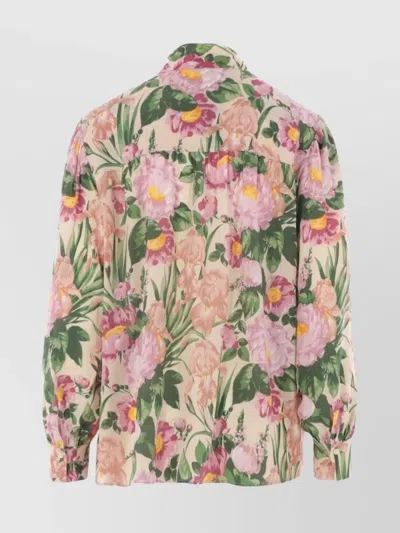 Chloé Maxi Gathered Lavallière Blouse