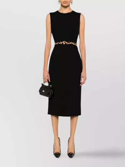 Dolce & Gabbana Sheath Midi Dress Sleeveless