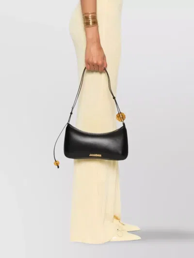 Jacquemus Women Black Top Zip Fastening Adjustable Shoulder Strap Internal Patch Pocket Contrast
