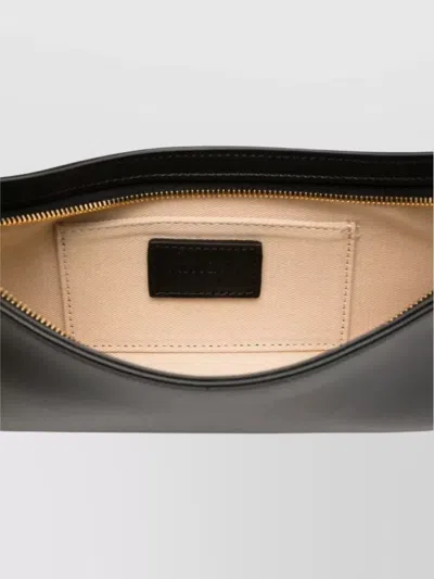 Jacquemus Women Black Top Zip Fastening Adjustable Shoulder Strap Internal Patch Pocket Contrast