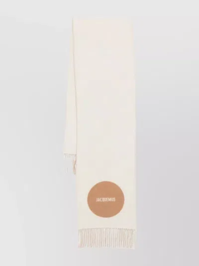 Jacquemus Square Round Scarf Fringe Detail
