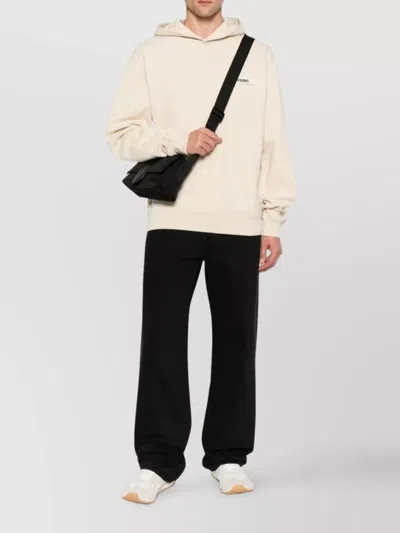 Jacquemus Straight Denim Pants Featuring Belt Loops In Black