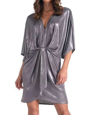 Elan Dolman Dress In Dark Grey In Gray