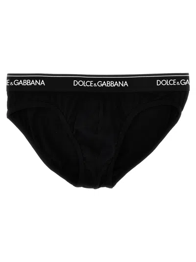 Dolce & Gabbana 'midi Brief' 2-pack Briefs In Black