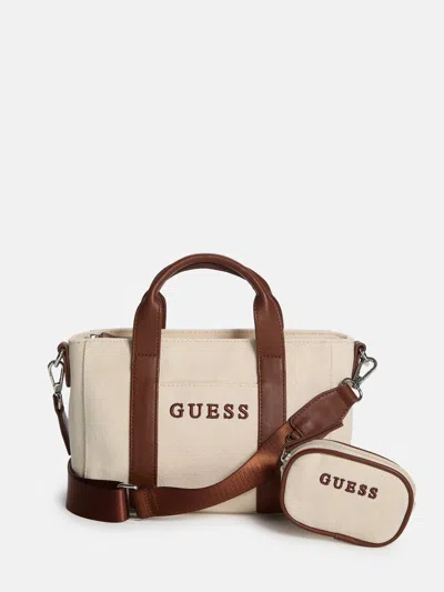 Guess Factory Canvas Logo Mini Tote