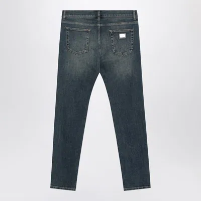 Dolce & Gabbana Dolce&gabbana Slim Stretch Light Blue Washed Jeans