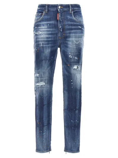 Dsquared2 Paint-splatter Distressed Tapered Jeans
