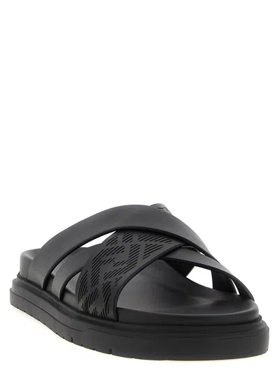 Fendi Men Crossed Band Slides