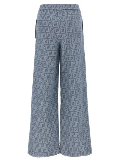 Fendi Women Ff Chambray Denim Pants