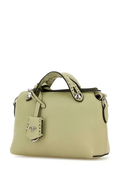Fendi Women Sage Green Leather Mini By The Way Handbag