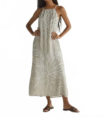 Bella Dahl Maxi Halter Dress In Tropical Print