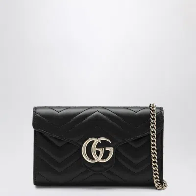 Gucci Gg Marmont Black Wallet With Chain Women