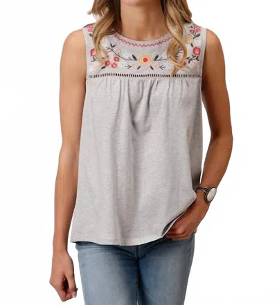 Roper Women's Studio West Top In Grey In Gray