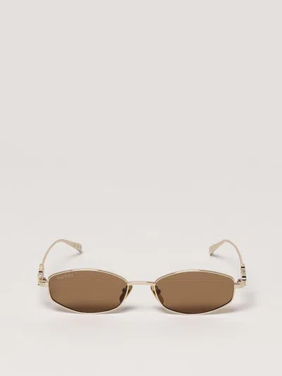 Gucci Sunglasses Woman Gold In Gold