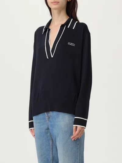 Gucci Striped Intarsia-knit Silk And Cotton-blend Sweater In Black