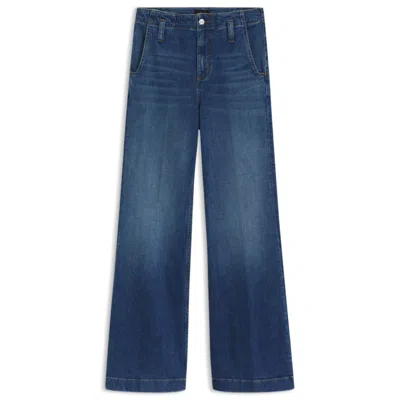 Hugo Boss Regular-fit Jeans In Mid-blue Italian Stretch Denim In Blue