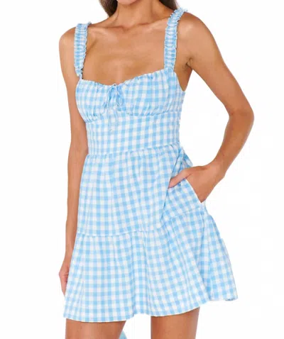 Show Me Your Mumu Rosie Mini Dress In Blue Cottage Gingham