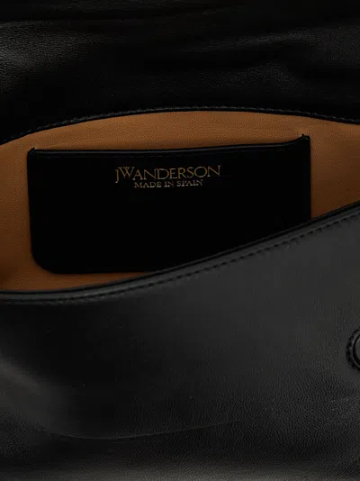 Jw Anderson Twister Leather Handbag In Black