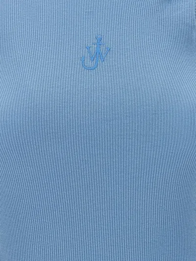 Jw Anderson J.w.anderson Logo Ribbed Dress In Blue