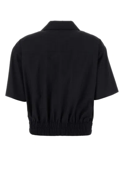 Bottega Veneta Women Black Wool Shirt In Black