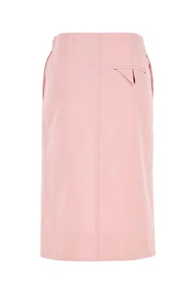 Bottega Veneta Skirt Twill Button Detail Slit Wrap Design In Pink