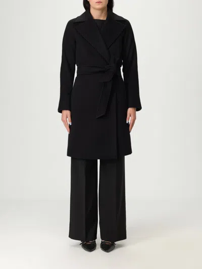 Max Mara Studio Coat Woman Black In Black