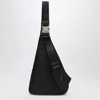 Prada Mens Black Hybrid Re-nylon And Leather Backpack