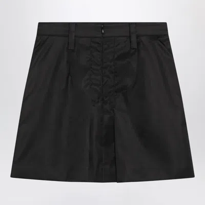 Prada Black Mini Skirt In Re-nylon Women In Blue