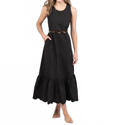 Beau & Ro Lina Midi Dress In Black
