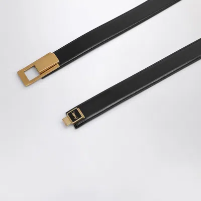 Saint Laurent Black Belt With Charniere Buckle Women