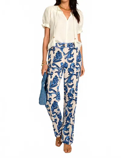Elizabeth James The Label Tilda Straight Leg Pant In Grand Entrance Ivory