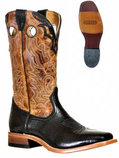 Boulet Boots Women's Lone Star Hybred Sole Boot In Black/cognac