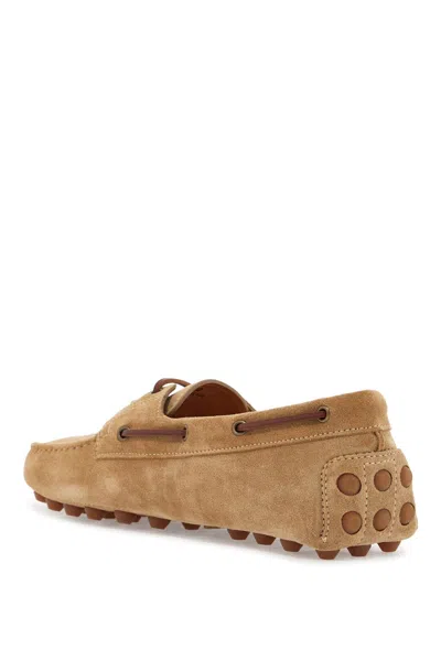 Tod's Suede Biscuit Leather Loafers With Rubber Sole Men