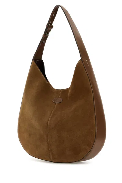 Tod's Women Brown Suede Di Bag Shoulder Bag