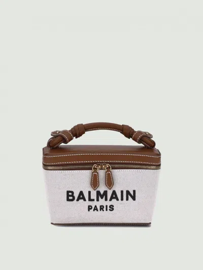 Balmain B-army Vanity Handbag In Neutral