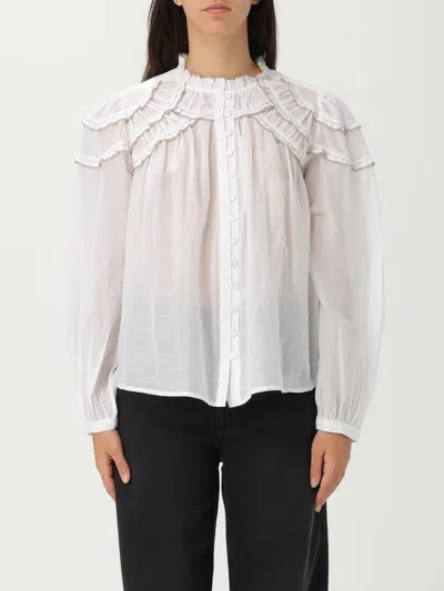Isabel Marant Étoile Marant Etoile Women Christa Biologic Cotton And Viscose Shirt In White