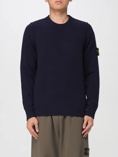 Stone Island Crewneck Sweater In Blue