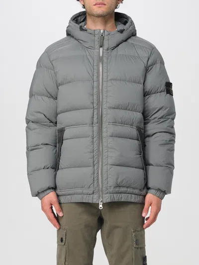 Stone Island 4100040 Seamless Tunnel Nylon Down-tc Hooded Jacket In Gray