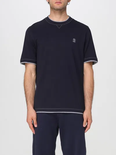 Brunello Cucinelli Polo Shirt  Men Color Blue In Blue