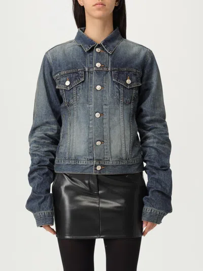 Balenciaga Denim Off-the-shoulder Jacket